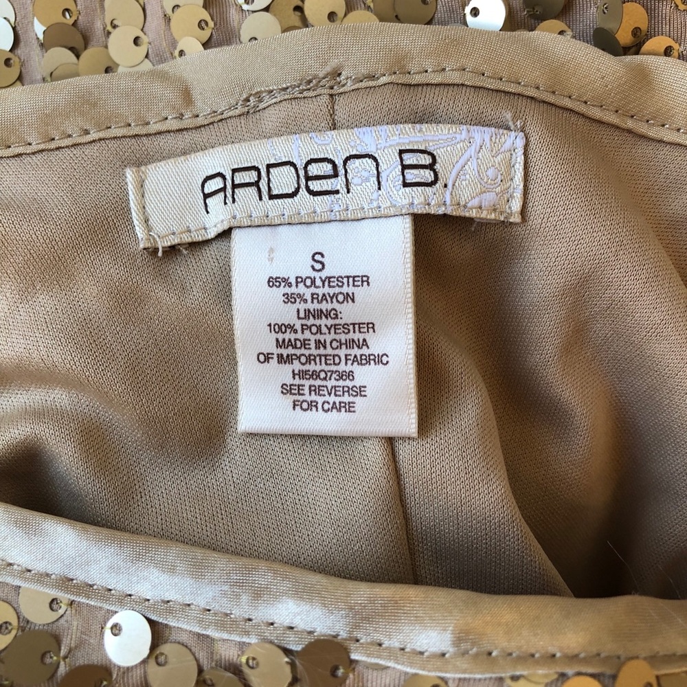 Arden B Gold cocktail Dress – Size Small - Picture 2 of 8